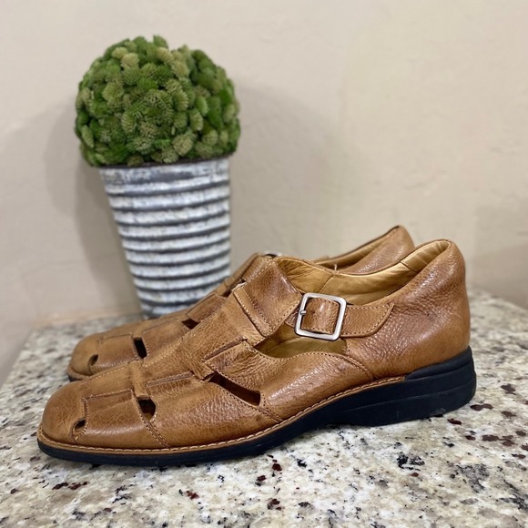 Johnston & Murphy Mens Tan Pebbled Leather Fisherman Sandals 12M 612 20 7234 main image 4